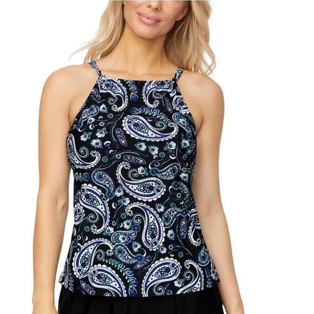 Island Escape Women's Multicolor Cali Underwire Tankini Top 14 NWT